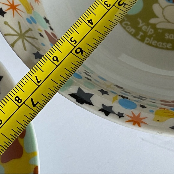 Childrens Baby Dish Set Dog Ceramic 3 Piece Cup Bowl Plate The Piggy Story Puppy - Picture 11 of 16